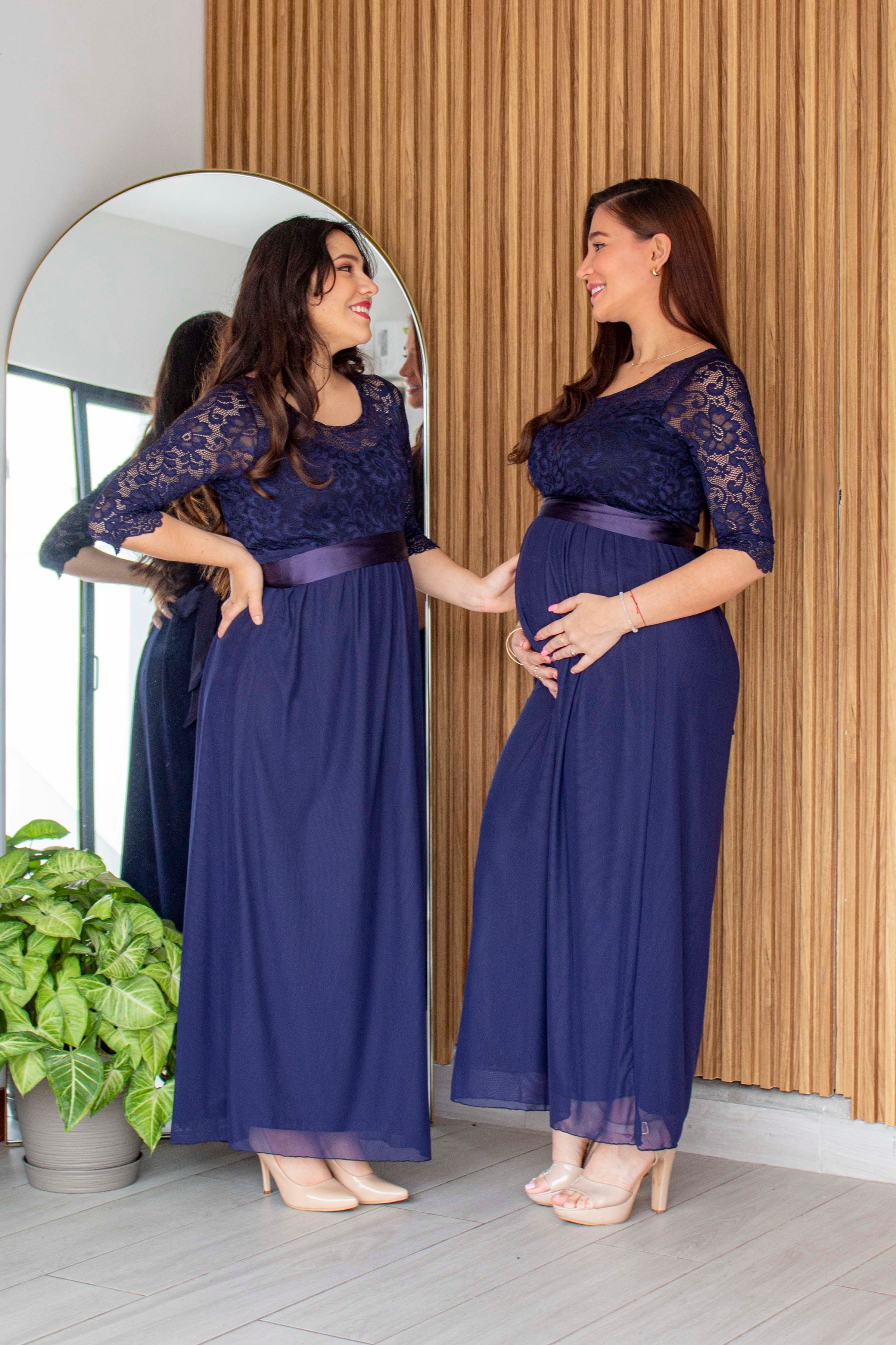 Vestido Nella Azul floreado – Margi Moda en Maternidad